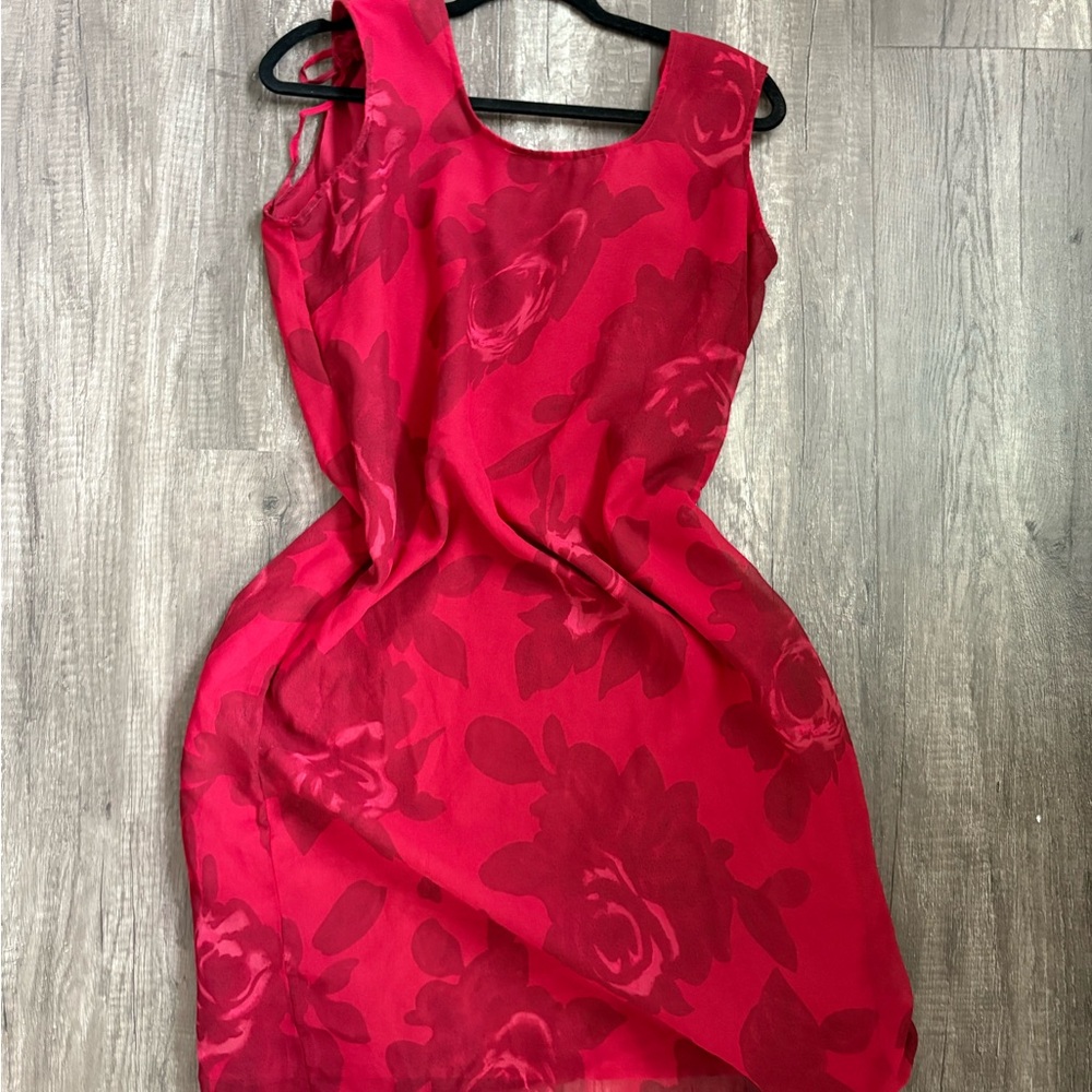 Red Floral Dress